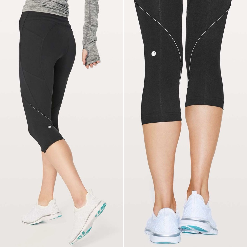 LULULEMON Lead The Pack Crop 23" Legging Tight in Black Size 4